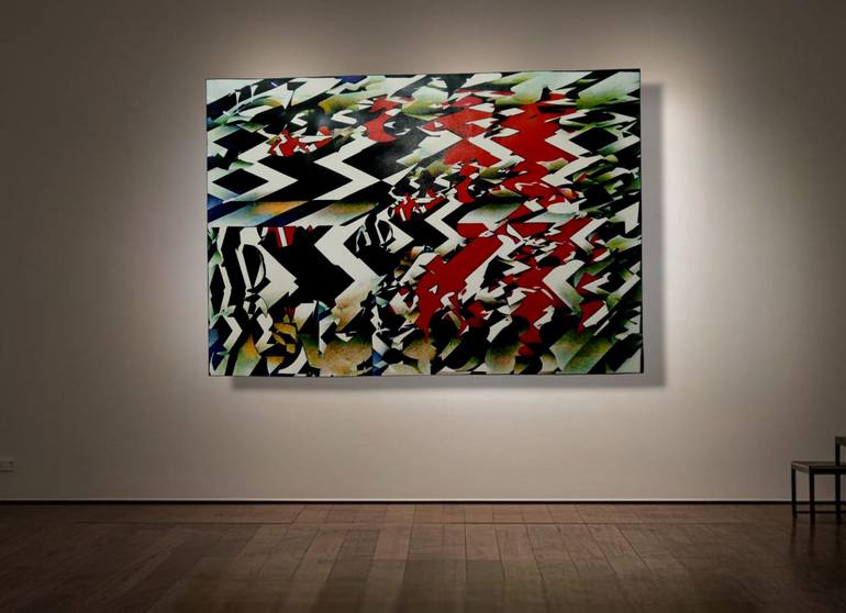 Original Geometric Abstract Painting by Angel Reyes