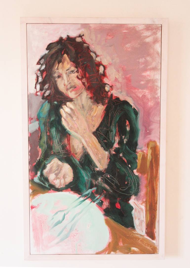 Original Figurative Portrait Painting by shaul baz