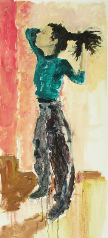 Original Figurative Women Paintings by shaul baz