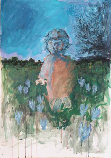 Original Figurative Children Paintings by shaul baz