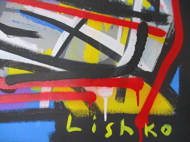 Original Abstract Expressionism People Painting by V Lishko