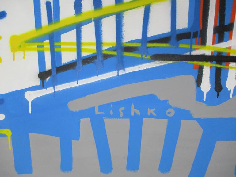 Original Abstract Expressionism Architecture Painting by V Lishko