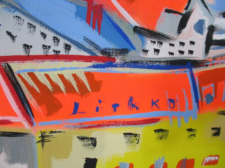 Original Abstract Expressionism Architecture Painting by V Lishko