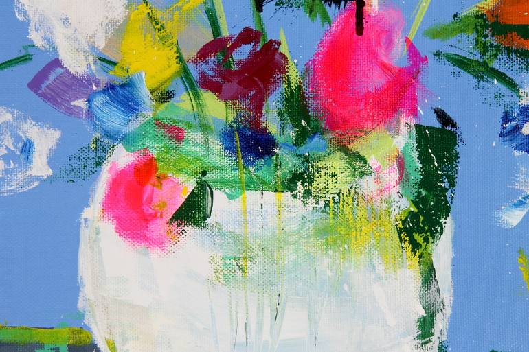 Original Abstract Expressionism Botanic Painting by V Lishko