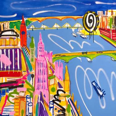 Print of Abstract Expressionism Cities Paintings by V Lishko