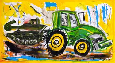 Original Abstract Expressionism Car Paintings by V Lishko