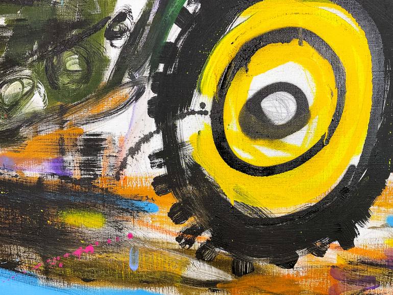 Original Abstract Expressionism Car Painting by V Lishko