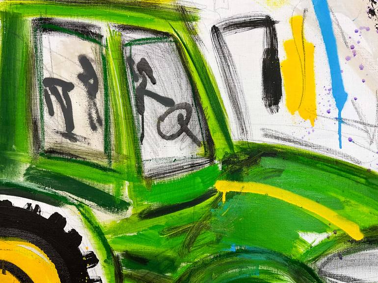 Original Abstract Expressionism Car Painting by V Lishko
