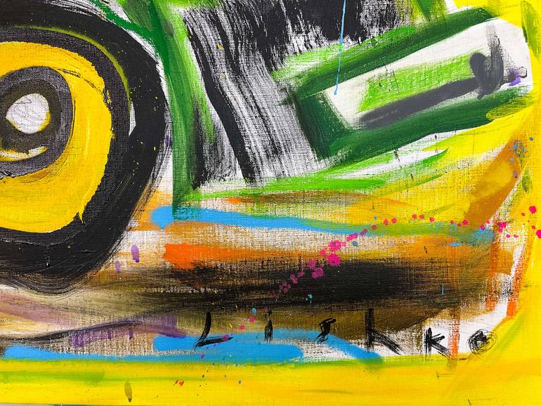 Original Abstract Expressionism Car Painting by V Lishko