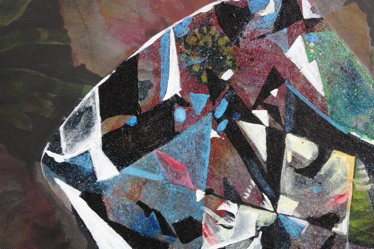 Original Abstract Botanic Painting by Sp Harper