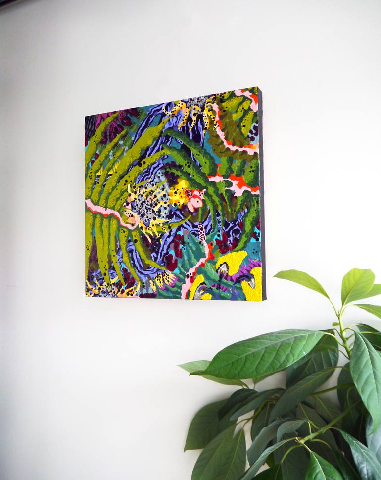 Original Abstract Botanic Painting by Stacy Lovejoy