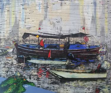 Original Fine Art Boat Paintings by ugur akın