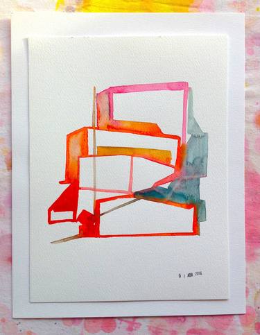 small watercolor,abstract and architecture studies. N. 5 thumb