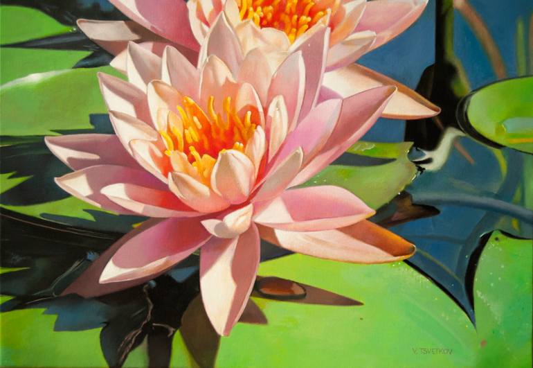 Original Realism Floral Painting by Valeri Tsvetkov