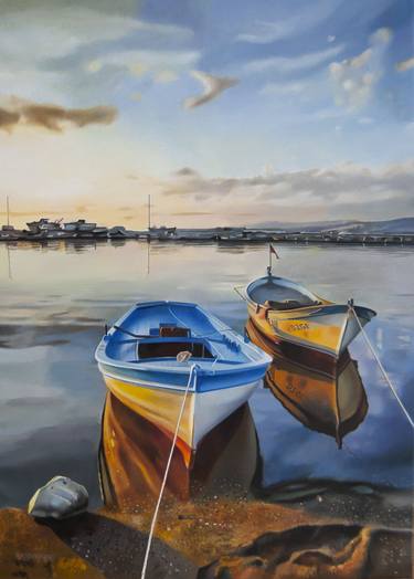 Original Boat Paintings by Valeri Tsvetkov