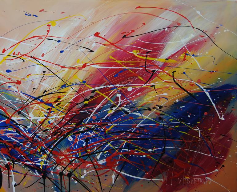 Original Abstract Painting by Valeri Tsvetkov