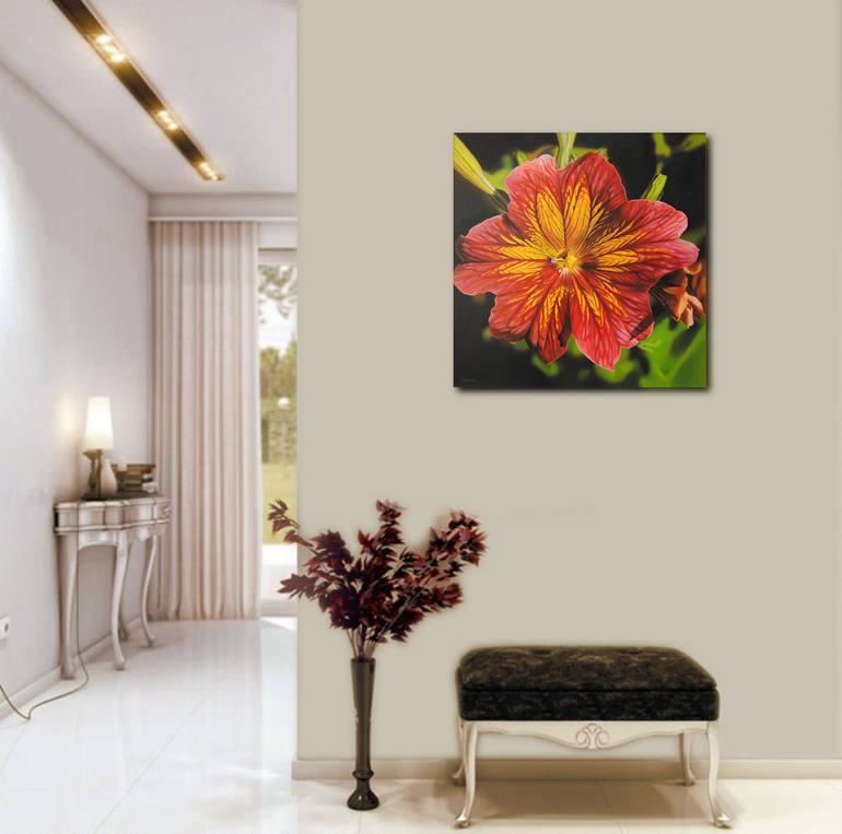 Original Modernism Floral Painting by Valeri Tsvetkov