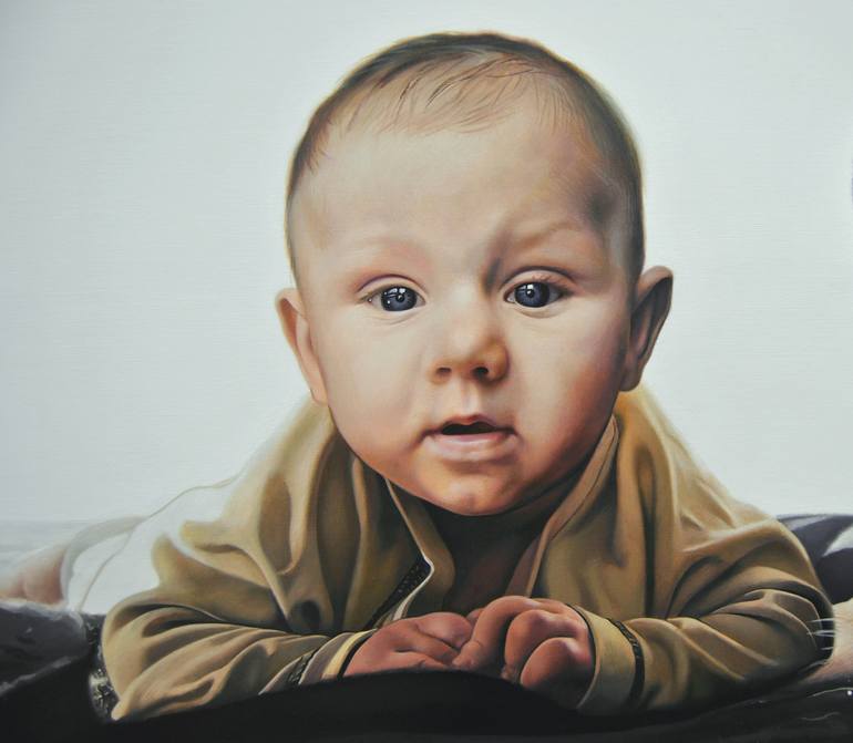 Original Photorealism People Painting by Valeri Tsvetkov