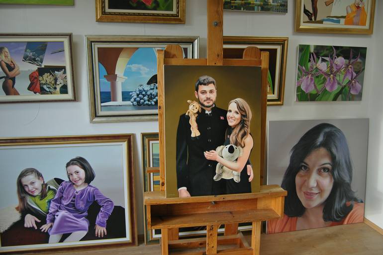 Original Photorealism People Painting by Valeri Tsvetkov