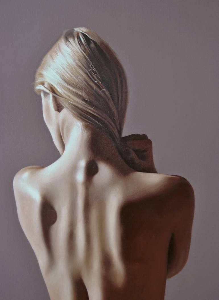 Original Photorealism Nude Painting by Valeri Tsvetkov