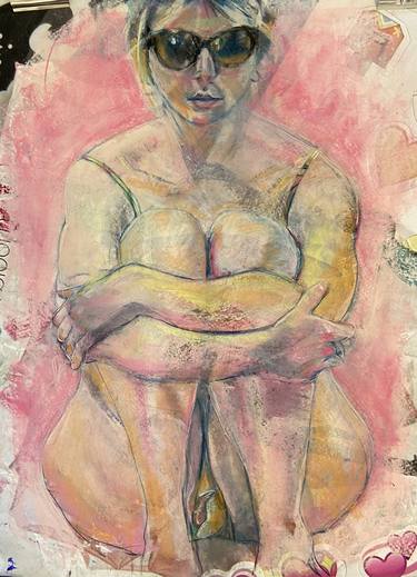 Original Figurative Women Drawings by Hoda Ackad