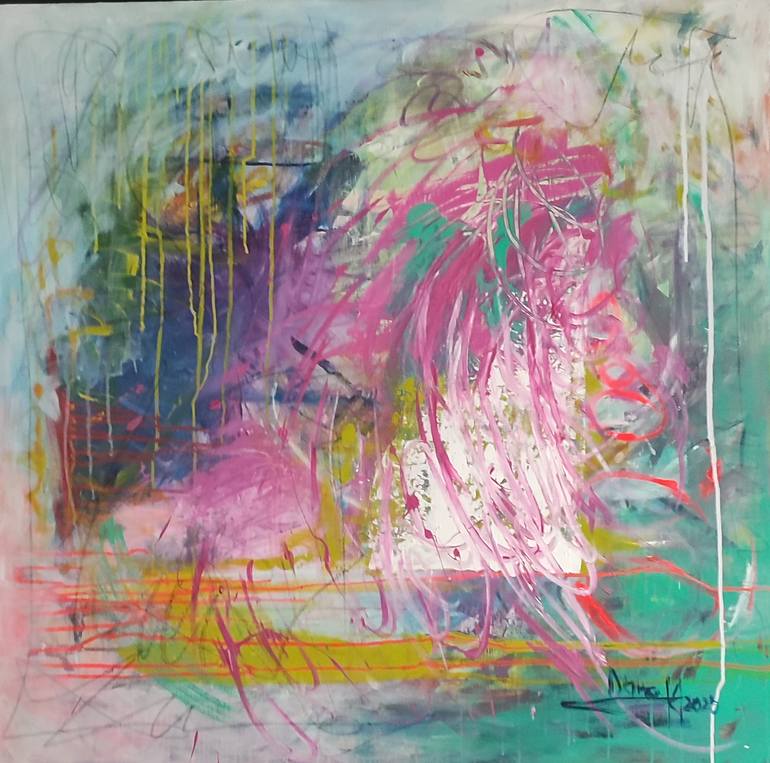 Original Abstract Expressionism Abstract Painting by Dana Petkov