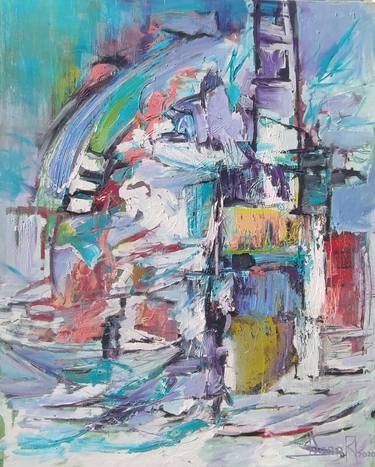 Original Abstract Expressionism Abstract Paintings by Dana Petkov