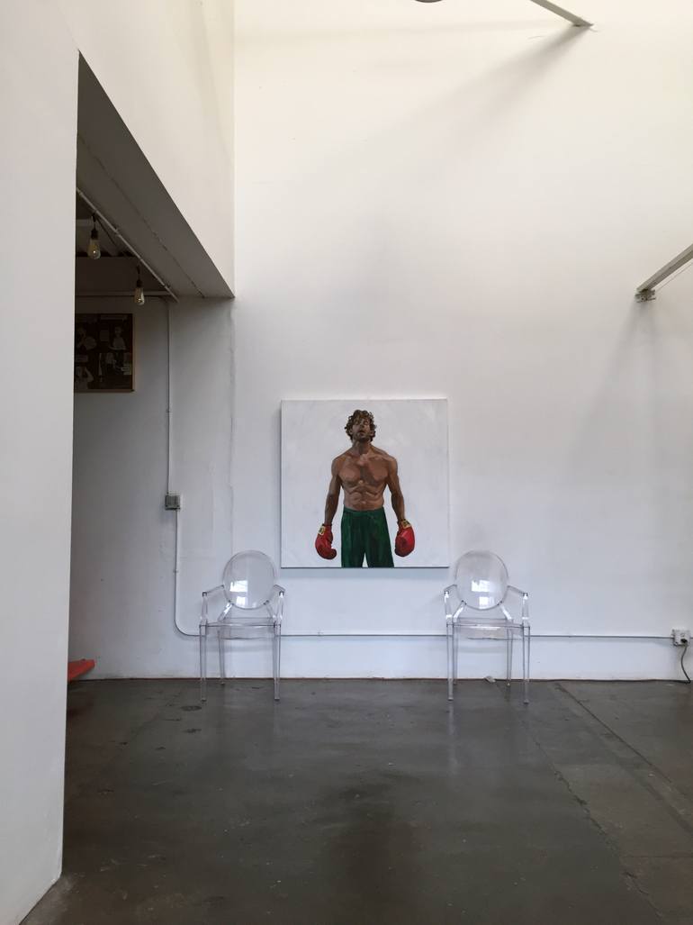 Original Figurative Men Painting by Rikki Niehaus