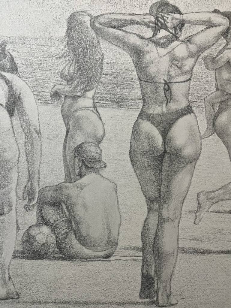 Original Figurative People Drawing by Hernan Miranda