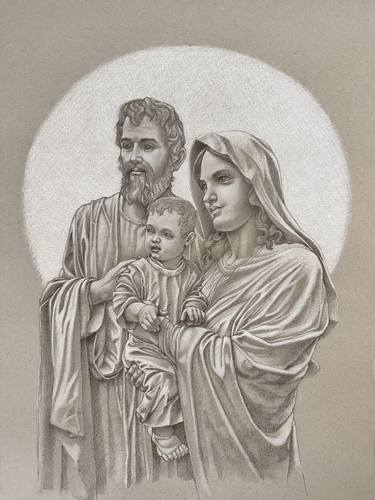 Original Fine Art Religious Drawings by Hernan Miranda