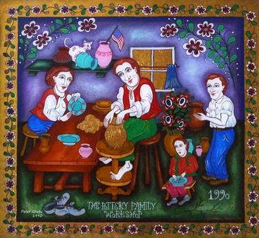Print of Folk Family Paintings by Peter Ghetu