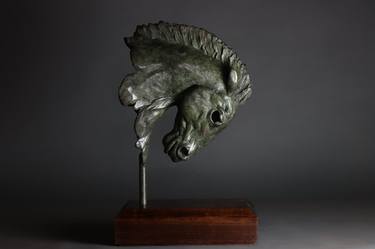 Saatchi Art Artist edward waites; Sculpture, “Warrior Horse Head” #art
