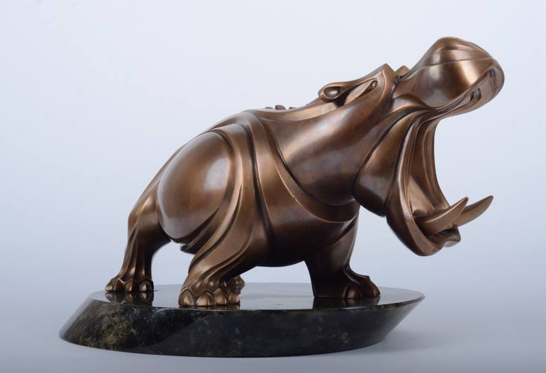 Original Art Deco Animal Sculpture by Gleb Kriukov