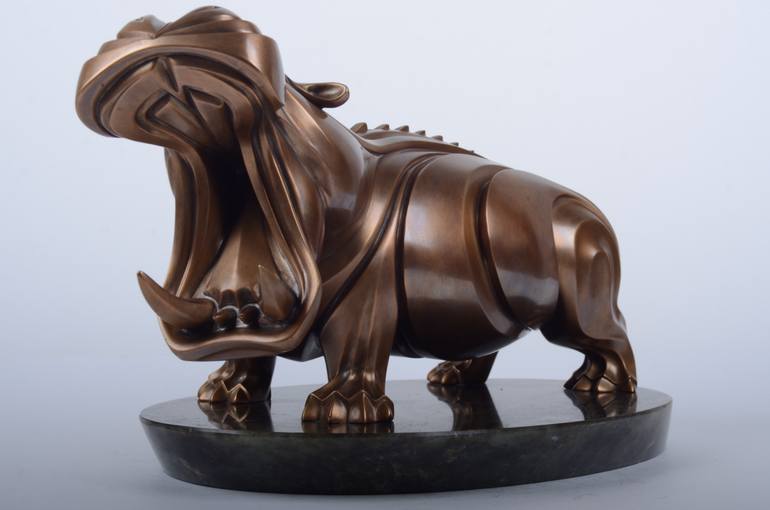 Original Art Deco Animal Sculpture by Gleb Kriukov