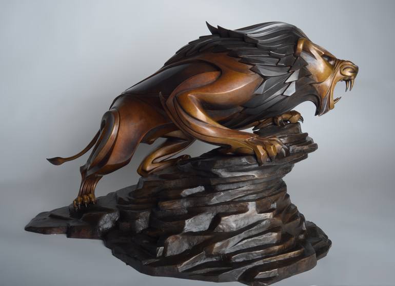 Original Art Deco Animal Sculpture by Gleb Kriukov