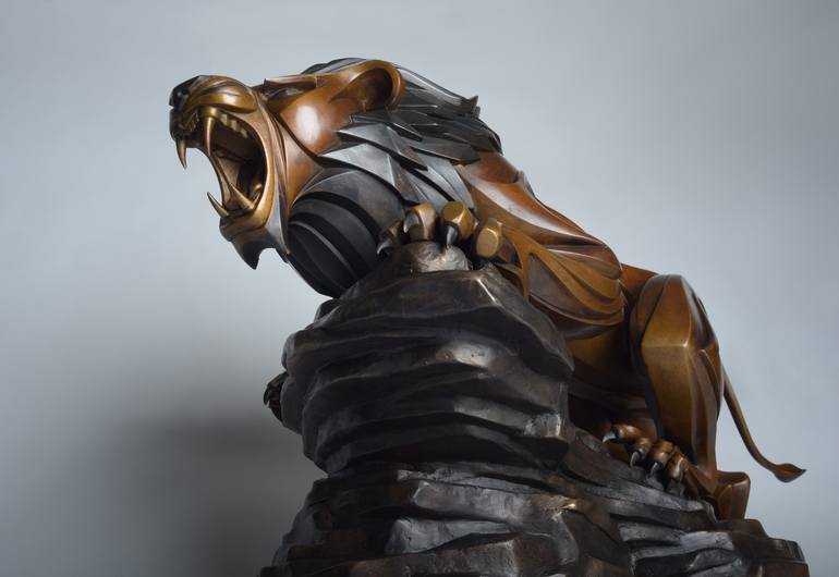 Original Art Deco Animal Sculpture by Gleb Kriukov