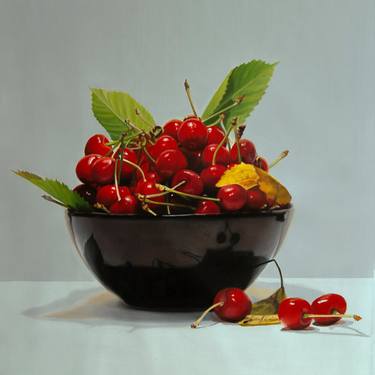 Still life with cherries, Fruit Still Life, Wall Art thumb