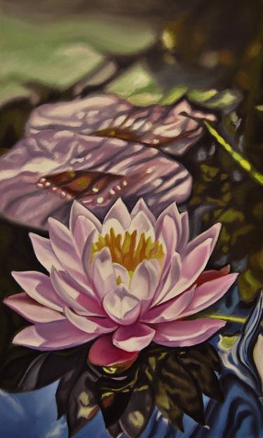 Water Lilies, Flower Painting, Water Reflections, Lake thumb