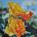 Yellow Roses Painting by Simona Tsvetkova