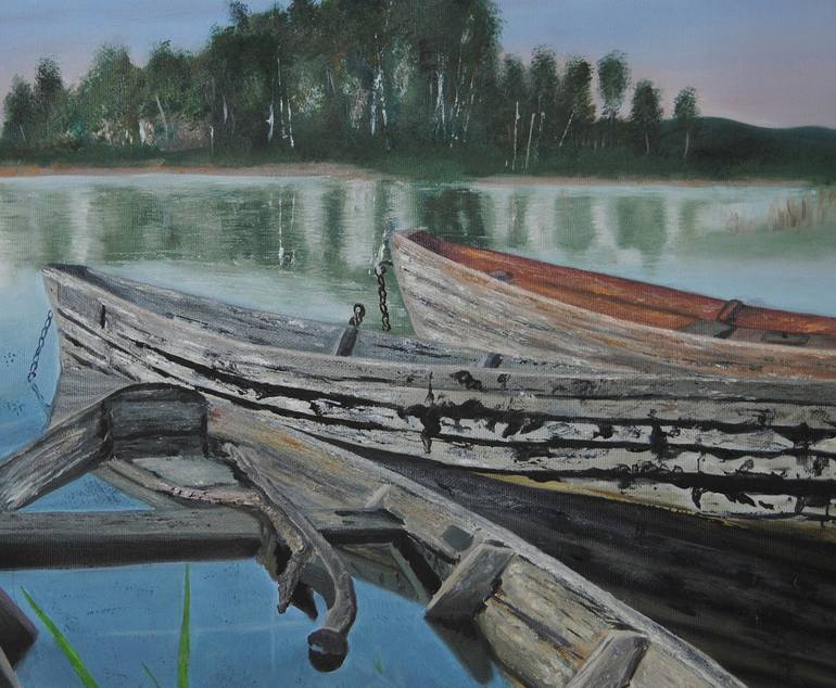Original Boat Painting by Simona Tsvetkova