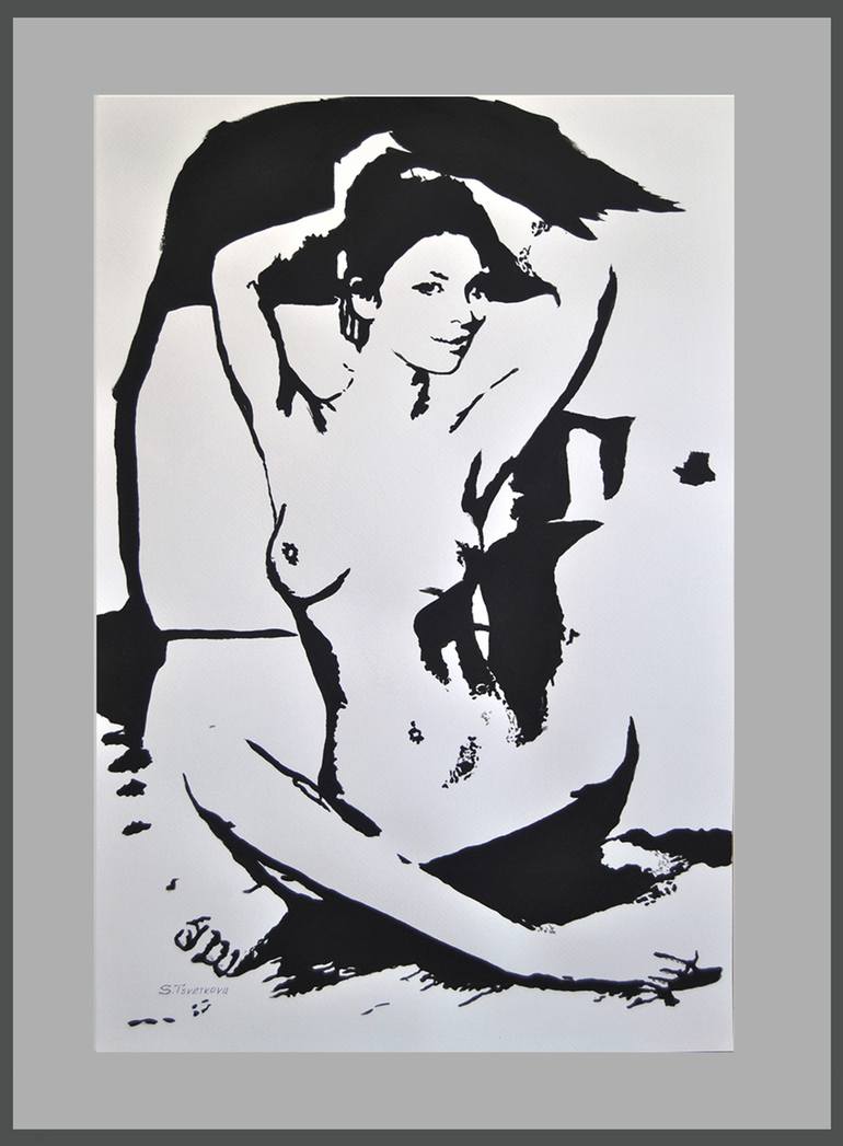 Original Abstract Nude Painting by Simona Tsvetkova