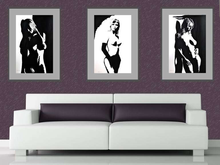 Original Abstract Body Drawing by Simona Tsvetkova