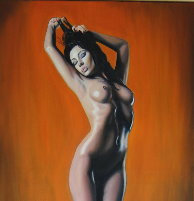 Original Photorealism Nude Painting by Simona Tsvetkova