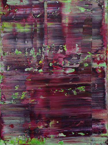 Saatchi Art Artist Koen Lybaert; Painting, “Red-violet on green I [Abstract N°2371]” #art