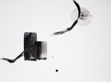 Original Black & White Abstract Paintings by HyunRyoung Kim