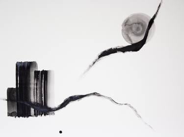 Original Black & White Abstract Paintings by HyunRyoung Kim