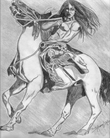 Print of Illustration Horse Drawings by NANCY NADEAU