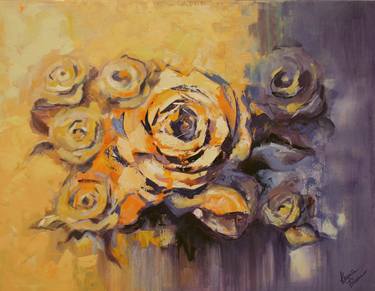 Original Abstract Floral Paintings by Ksenija Pronina