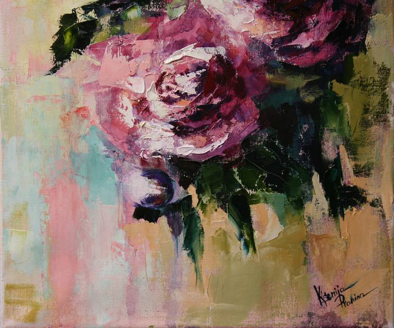 Original Fine Art Floral Painting by Ksenija Pronina