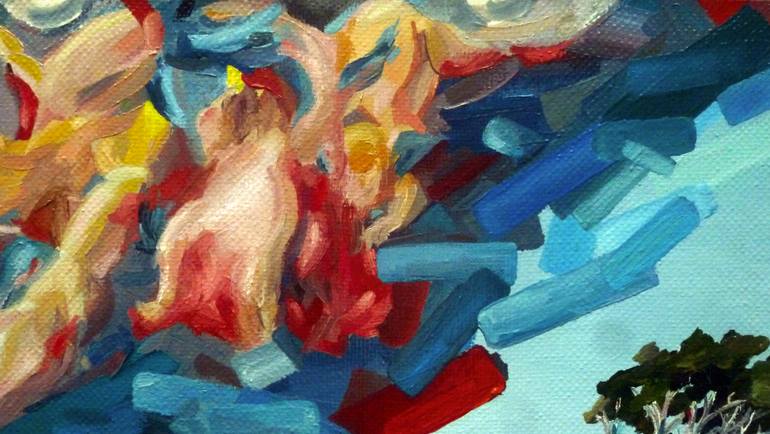 Original Abstract Religion Painting by Ave Igor